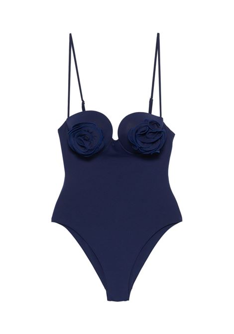 Navy blue floral-appliqué swimsuit Magda butrym - women MAGDA BUTRYM | 610425NVY